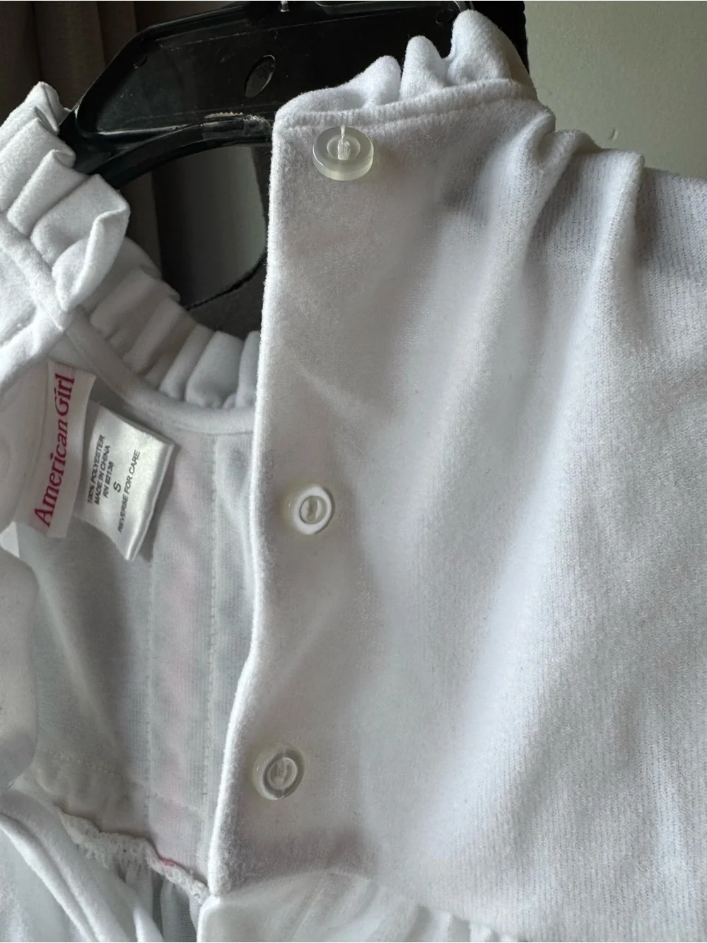 American Girl Samantha White Nightgown with Pink Ribbon Trim juniors small